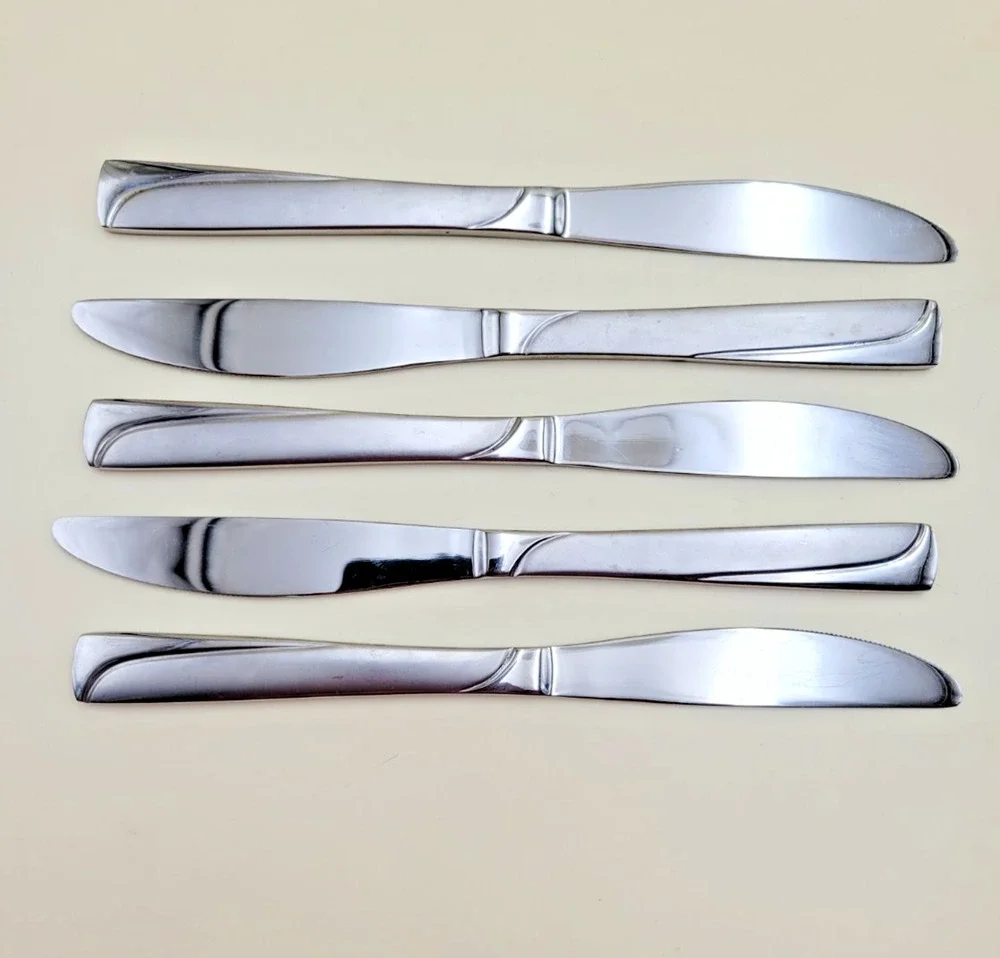 Set of 5 Oneida MADELINE Dinner Knife Stainless Steel